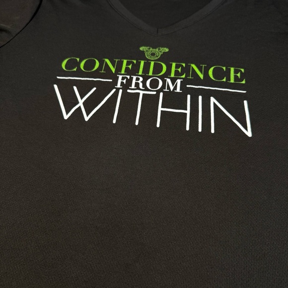 Good Looking People Tops - Black V-Neck Shirt  - Confidence From Within - Good Looking People - Size 2XL